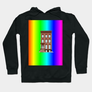 Rainbow Pride Brownstone House Hoodie